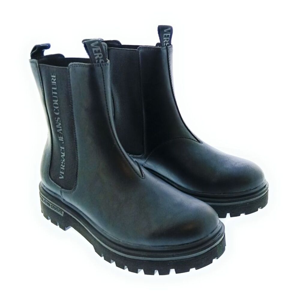 Versace Jeans Couture Black Mens Pull On Ankle Boots-